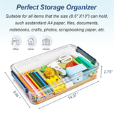 Clear Stackable Storage Box With Lids, 2 Pcs 5.5Qt 9 X 13 Plastic Portable Project Case With SnapTight Latch