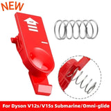 For DysonV12s/V15s Sub-marine And Omni‑glide Heads Vacuum Cleaner Release Catch With Spring Replacement Kit ABS Material