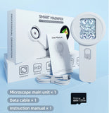 V19 Handheld Mini Digital Magnifier Microscope 200X Zoom 12MP HD Anti-shake Electronic Magnifying Glass with 8 LEDs 2inch IPS