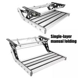 RV Folding Steps Trailer Boarding Welcome Mat Aluminum Alloy Manual Retractable Single-layer