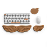 New Angel Wing Mouse Wrist Rest Set Non-Skid Ergonomic Wrist Support Silicone Memory Foam Mouse Pad for Office and Gaming