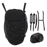 Motorcycle Rear Bag  Motorbike Storage Pack Reflective High‑Density Woven Oxford Cloth for Autocycle