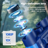 10x Zoom HD Digital Telescope with Night Vision 2.4" IPS Screen Children Adventures Binoculars Outdoor Exploration Gear for Kids