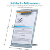 Portable A4 Reading Holder Plastic Folding Desktop Document Holder with Adjustable Clip Reading Stand For Office/School/Home