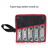 5pcs/set of Adjustable Ratchet Wrench Set 8   10-12   13-14   15-16   18-17  19mm
