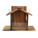 2025 New Natural Pine Squirrels Feeding Station With Clear Observation Window For Garden Installation