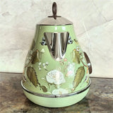 EU Plug Compatible 1.7L Retro Electric Kettle 1850W Stainless Steel Handmade Decals Auto Power Off Teapot For Quick Boiling