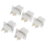 10 PCS White 4 Pins Microwave Oven Magnetron Socket Pin Filament Socket Electronic Magnetron Pin Has Penetrating Capacitor
