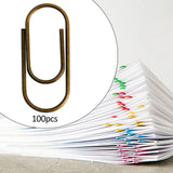 100 Pieces Paper Clips Office Supplies Creative Multipurpose Accessories Paperclips Notes Classified Clips for Home Teacher