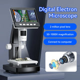 1000X 4.3" LCD Digital Microscope 1080P Coin Microscopio 8 LED Lights USB Magnifier Soldering Repair Video Microscope for Coin