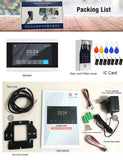 5in1 Unlock Doorbell 7inch 1080P Touch Monitor Video Intercom System Home intercom with Fingerprint IC Card Unlock for apartment