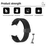 22cm Sport Watch Strap Replacement Parts Waterproof Sports Bracelet Soft for Samsung Galaxy Watch5 Pro for Samsung Galaxy Watch4