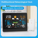 Wireless Weather Station: Indoor Outdoor Thermometer with Professional 5-Level Forecast and Moon Phase Clock - Comprehensive