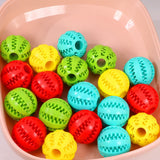 15pcs Bite Resistant Teething Toys Balls for Puppy Dog Chew Tooth Cleaning Ball