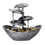 28 x 15 x 25CM Tabletop Water Fountain with LED Lights Desktop Fountain Mini Waterfall Indoor Tabletop Fountain Water Feature