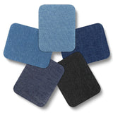 100pcs Denim Patches for Jean Clothing DIY Fabric Iron On Patches Appliques Repair Jeans Pants Elbow Knee Apparel