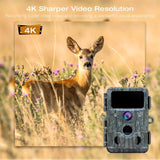 Redleaf RD3049PRO 4K 30MP Native WIFI Trail Camera Photo Traps with No Glow IR Leds for Night Vision Home Garden Security