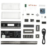 DC5V 0.28 Inch DIY LED Digital Clock Electronic Kit Colorful LED Rhythm Light Nixie Tube Display DIY Soldering Project