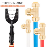 Push-Fit Disconnect Tong Tool for Easily Removing Push-To-Connect Fittings(1/2in, 3/4in, 1in), Multi-Sized Removal Tool