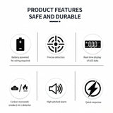 2 in 1 Smoke CO Monitor Quick Response with Real-Time LCD Display Carbon Monoxide Smoke Alert for Home Bedroom Hotel Safety