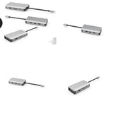 OEM 9 in 1 USB-C Hub Docking Station for Laptop Tablet Magnetic Modular Expansion Dock with VGA USB 3.0 SD TF Ethernet