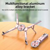 Aluminum alloy magnetic notebook holder portable folding tablet camera live broadcast mobile phone holder selfie stick new style