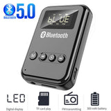 Hot-selling Bluetooth adapter digital display Bluetooth receiver and transmitter TF card playback FM full frequency adjustable