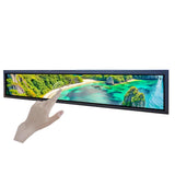24" Strip Bar Shelf IPS LCD Touch Monitor,1920x360,Android 11,USB Auto Loop,Play Monitor
