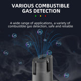 BSIDE X4A Portable Combustible Gas Detector Natural Gas Leakage Alarm Air Temperature and Humidity Detection with Storage