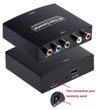 YPbPr To HDMI 1080P Audio Video Converter Display Adapter with L/R Audio Connector for PS2 DVD PSP Xbox Laptop PC To TV Monitor