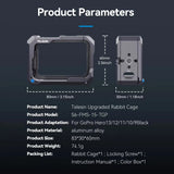TELESIN Metal Rabbit Cage for GoPro Hero 13/12/11/10/9 with Cold Shoe Interface Battery Side Cover Switch Design