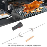Rotisserie Grill Kit with Electric Motor Battery Powered Automatic Rotating Portable Rotisserie Kit for Camping BBQ