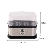 200W Electric Breakfast Egg Cooker 6-Egg Boiler Steamer Egg Custard Steamer Food Warmer for Quick Meals Compatible 110V/220V