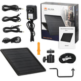Solar Charger Kit for Cellular Trail Camera Traps, Solar Panel Powered with Type-C, USB Fast Charge, 6V, 9V, 12V, 10W, 25000mAh
