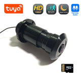 New Tuya 5G Wifi Door Eye Hole HD 3MP Night vision Wide Angle FishEye CCTV Network Mini Peephole Door Mic Audio Camera P2P ONVIF