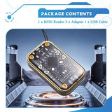 Chameleon V2.0 RFID Smart Chip Reader Emulator Card Decode 125Khz 13.56Mhz NFC Duplicator 3X UID Keychain+ 7X UID Cards
