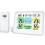 Smart Color Display Weather Forecast USB Thermometers Humidity Trend Monitor Time Calendar Alarm Clock Moon Phase Sensor -40°C