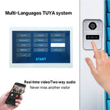 New 2 Wire Digital Video Intercom System 2pcs 10Inch WIFI Monitor 1080P Doorphone Camera Video Doorbell Card Tuya App Unlock