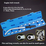 15pcs/set of Car Engine Belt Adjustable Wrench for Disassembly and Assembly of Idler Pulley Tensioning Special Auto Repair Tool
