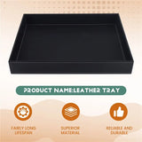 PU Leather Valet Tray Organizer,Catchall Tray Decorative Desktop Storage Organizer Tray For Change, Coin,Key,Phone
