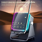Auto-induction Wireless Induction Speaker RGB Ambient Light Dual Mode Bluetooth Speaker Portable 360° Rotation Phone Stand