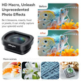 Optical Glass Wide-Angle Lens Aluminum Frame Quick Installation Camera Lens Magnetic Macro Lens for DJI Osmo Pocket 3