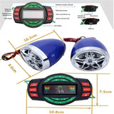 Motorcycle Speaker Set With LCD Display BT Music Calls USB TF Card Playback MP3 Format Radio Function Support Smartphone Charge