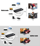 4K@60hz 6x2 HDMI Matrix 6 IN 2 OUT HDMI Switch Splitter 4x2 Matrix Optical Audio Video Converter for PS4 Camera PC To TV Monitor