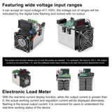 100W Upgraded Electronic Load Meter 1-100V Input Voltage LED Display with Power Lockout Current Display Temperature Protections