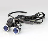 Professional Lab Magnifier Binocular Loupes Medical 2.5X 3.5X LED Head Light Lamp