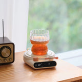 220V Cup Heater Coffee Mug Warmer Heating Pad 5 Gear Temperature Warmer Coaster Electric Hot Plate For Milk Tea Coffee Water 25W