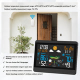 Wireless Weather Station: Indoor Outdoor Thermometer with Professional 5-Level Forecast and Moon Phase Clock - Comprehensive