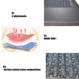 Jade Stone Heating Mat for Back Pain Relief - Infrared Crystal Yoga Mat with Temperature Control, Large Body Massager Pad