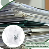 GW-A4 Size Clear Plastic Envelopes Set With String Closure, Expandable Files Document Folder, File Bag Kit For Office 24Pcs